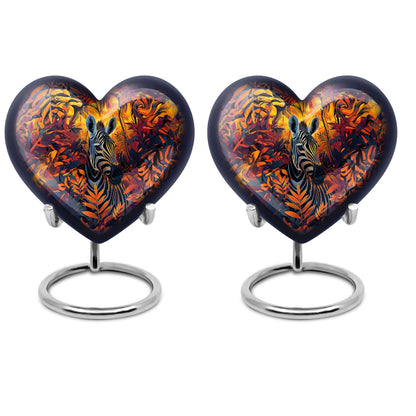 heart-shaped zebra Urn