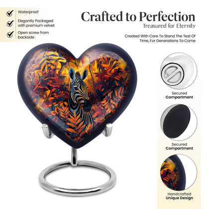 heart-shaped zebra Urn