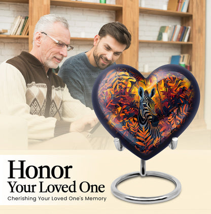 heart-shaped zebra Urn