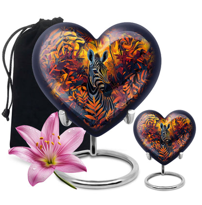heart-shaped zebra Urn