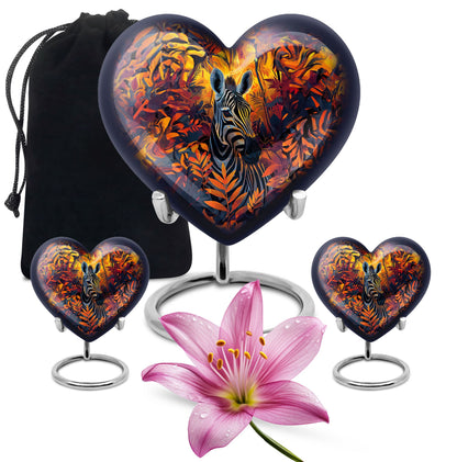 heart-shaped zebra Urn