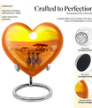 10 inch Heart-shaped zebra urn, made of Aluminium, for human ashes