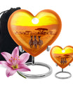 10 inch Heart-shaped zebra urn, made of Aluminium, for human ashes