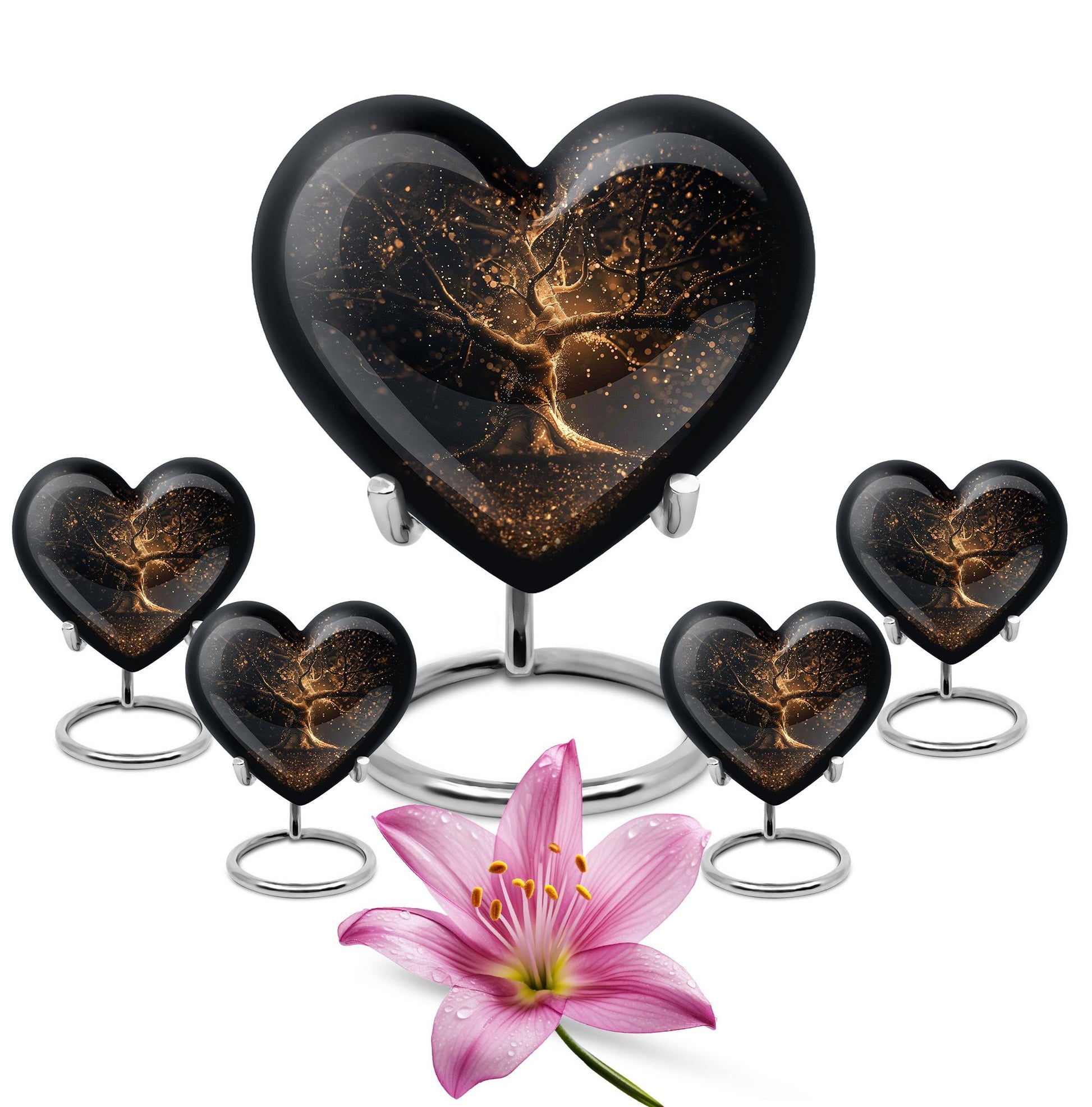 heart-shaped Tree of Life Urn for human ashes