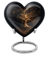heart-shaped Tree of Life Urn for human ashes