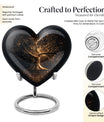 heart-shaped Tree of Life Urn for human ashes