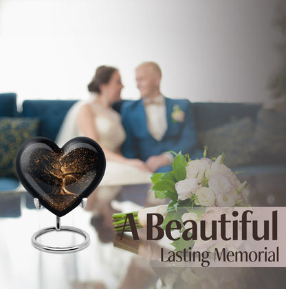 heart-shaped Tree of Life Urn for human ashes