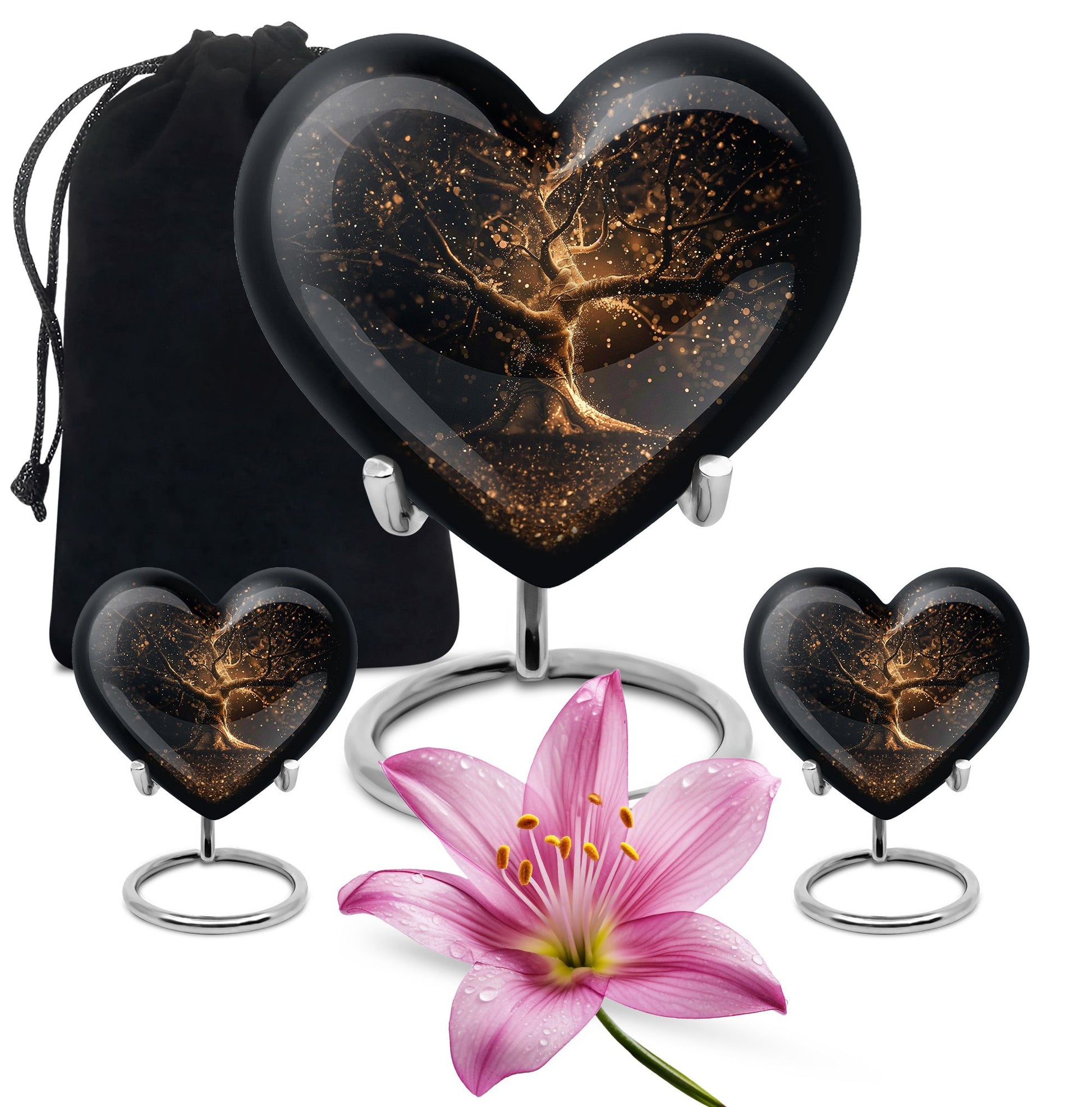 heart-shaped Tree of Life Urn for human ashes