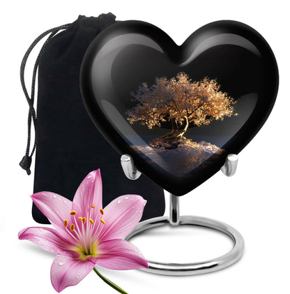 Personalized Tree of Life Cremation Urn for Human Ashes - 10-inch, 200 cu in - Yatskia