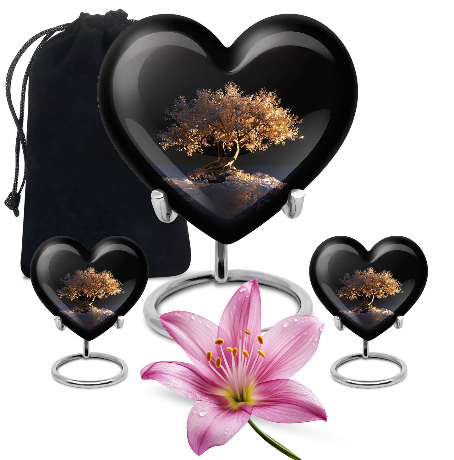 Personalized Tree of Life Cremation Urn for Human Ashes - 10-inch, 200 cu in - Yatskia