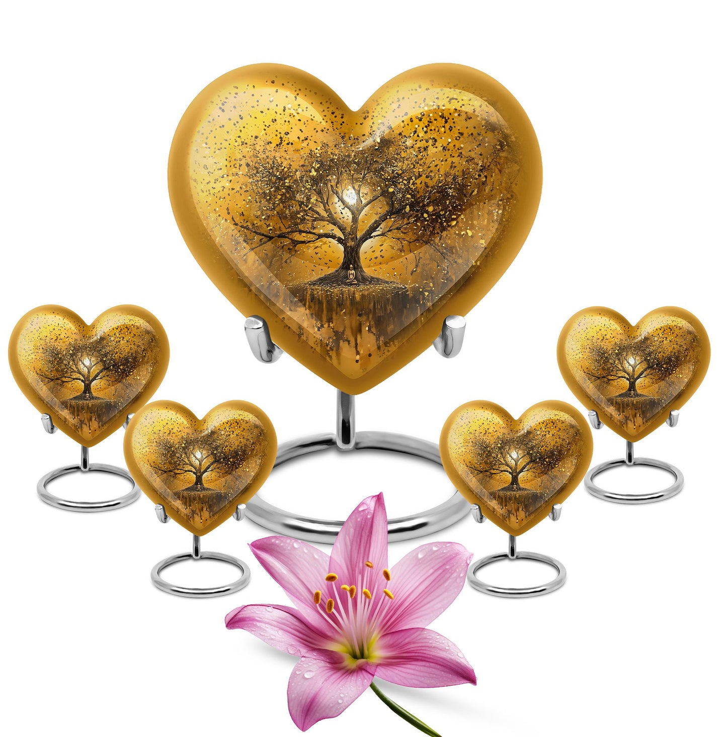 Personalized Tree of Life Keepsake Urn for Human Ashes - 10-inch, 200 cu in - Yatskia