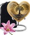 Heart-shaped Tree of Life cremation urn