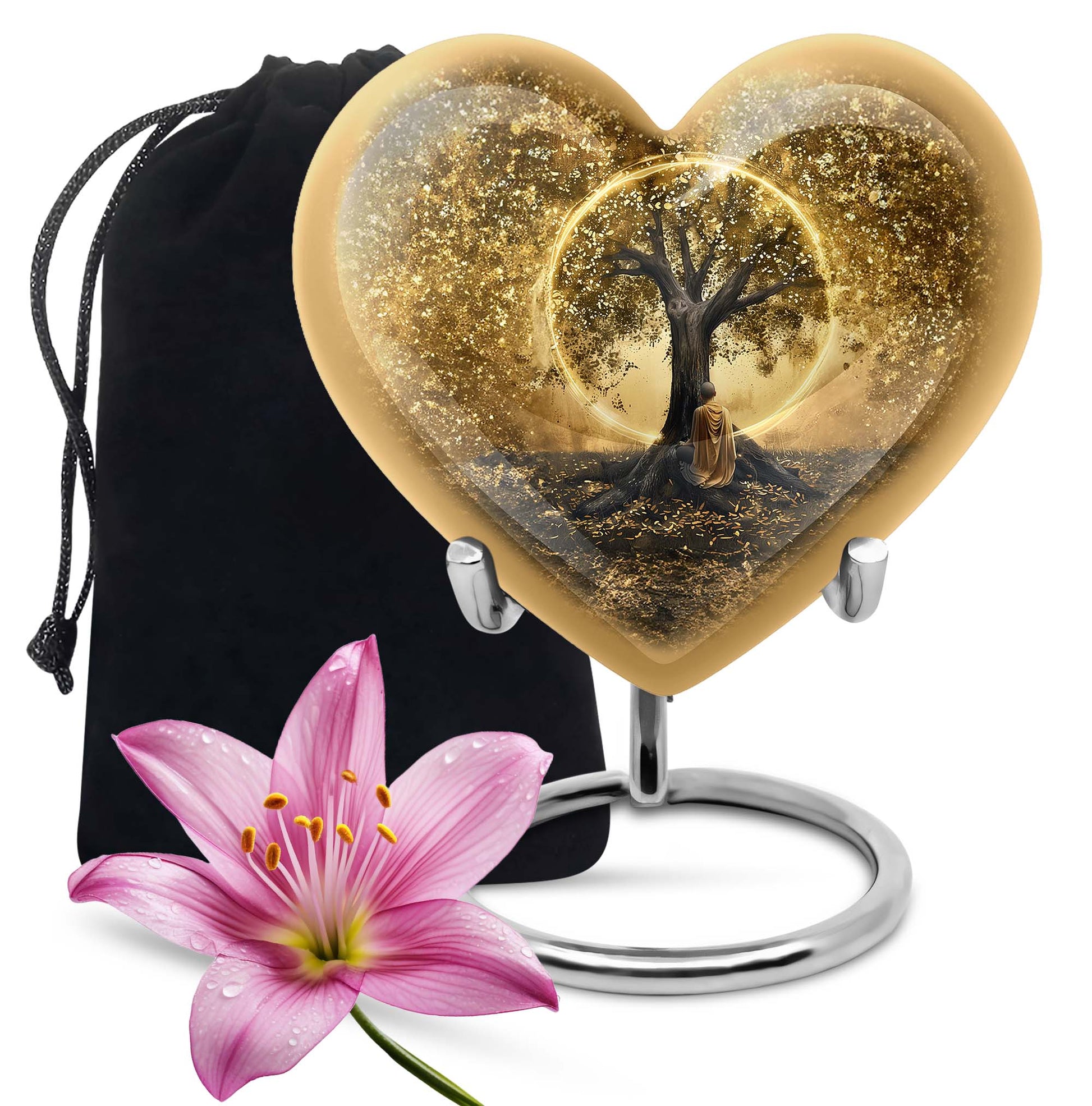 Heart-shaped Tree of Life cremation urn