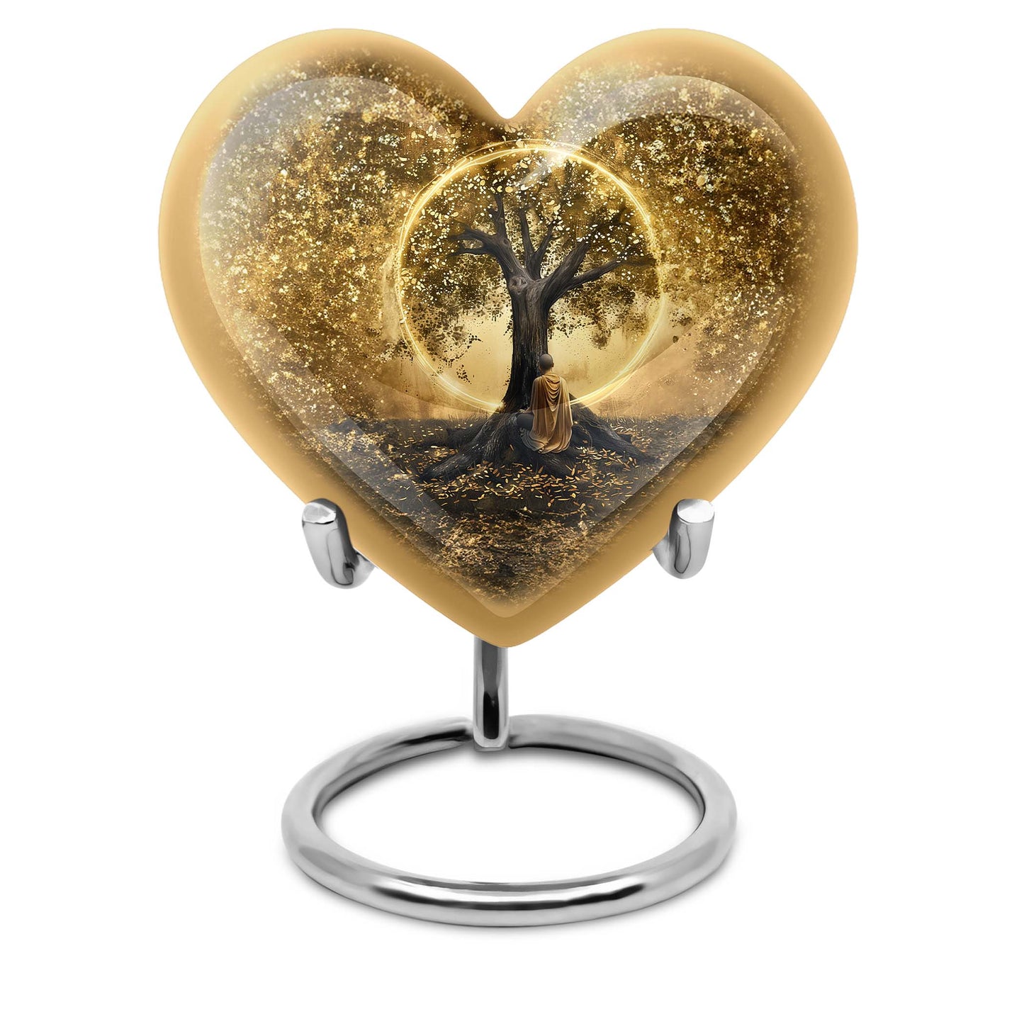 Heart-shaped Tree of Life cremation urn