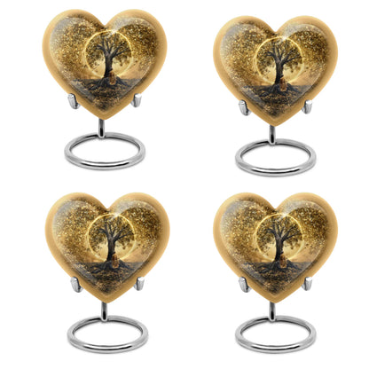 Heart-shaped Tree of Life cremation urn