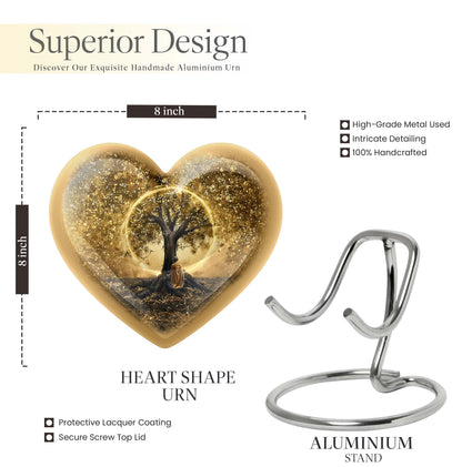 Heart-shaped Tree of Life cremation urn