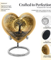 Heart-shaped Tree of Life cremation urn