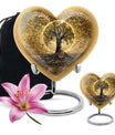 Heart-shaped Tree of Life cremation urn