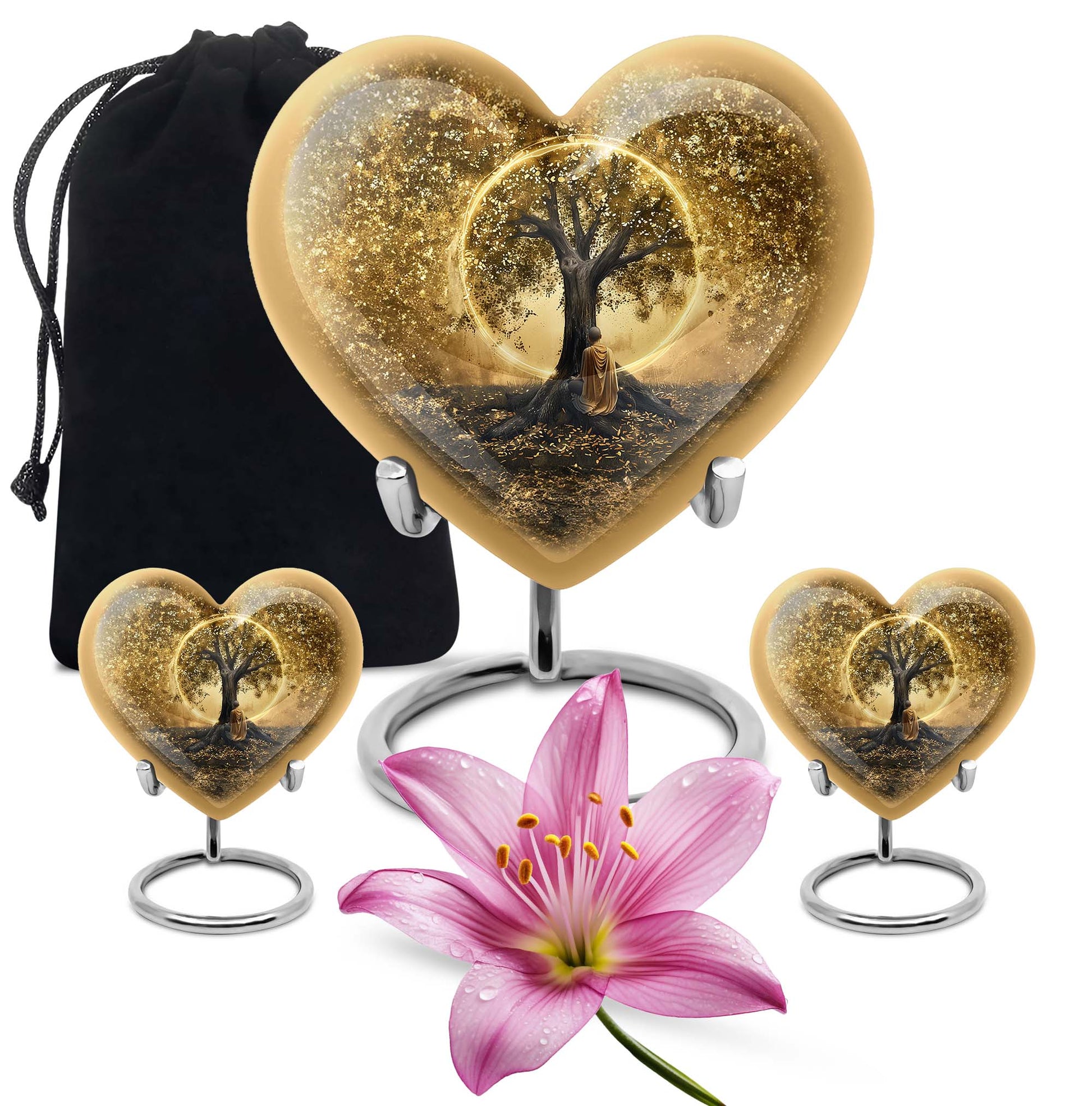 Heart-shaped Tree of Life cremation urn