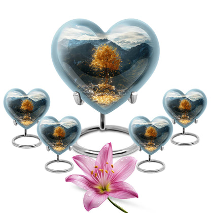 heart-shaped Tree of Life Cremation Urn