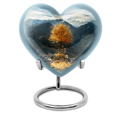 heart-shaped Tree of Life Cremation Urn