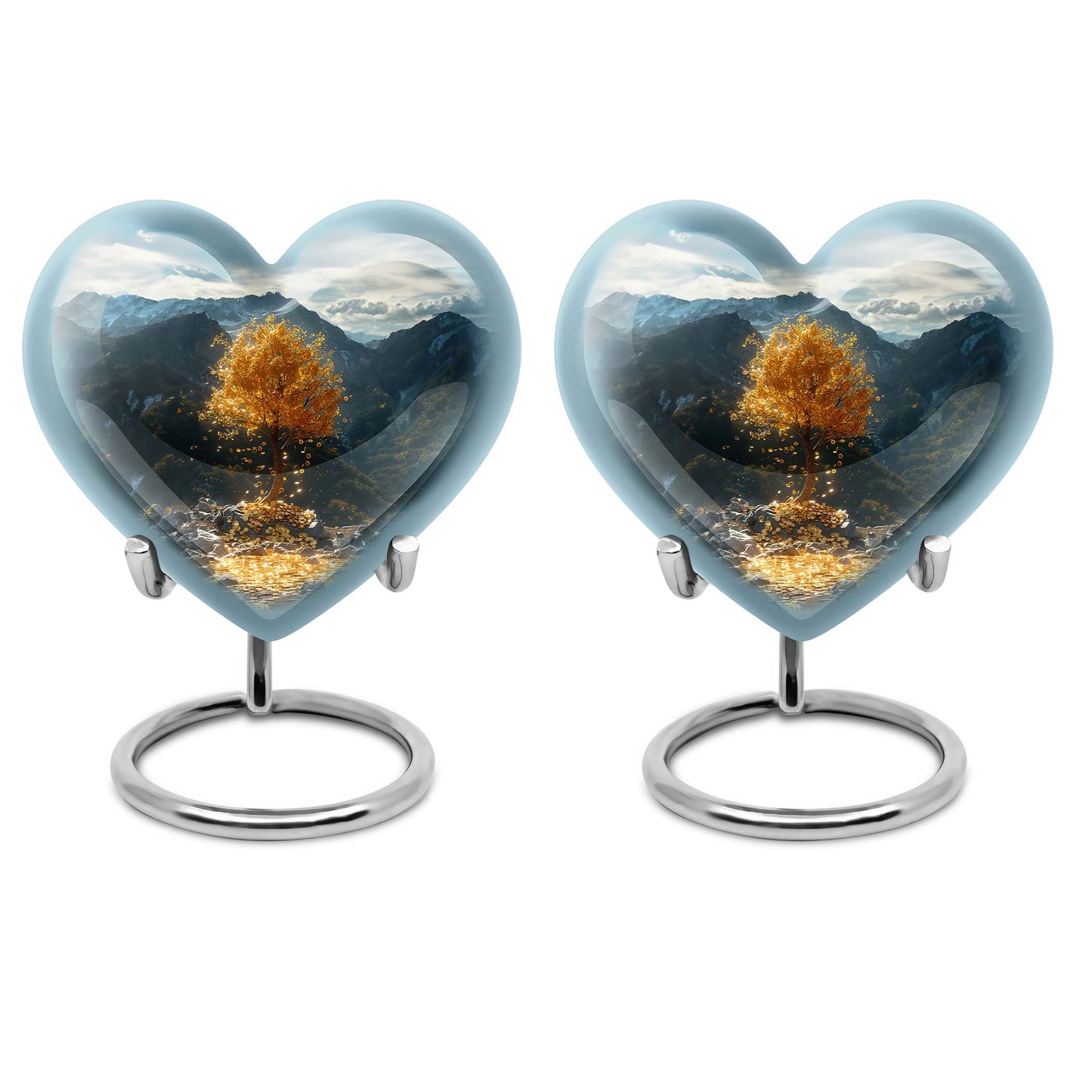 heart-shaped Tree of Life Cremation Urn