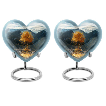 heart-shaped Tree of Life Cremation Urn