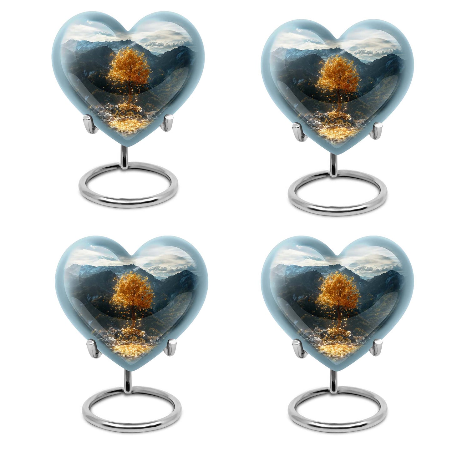 heart-shaped Tree of Life Cremation Urn