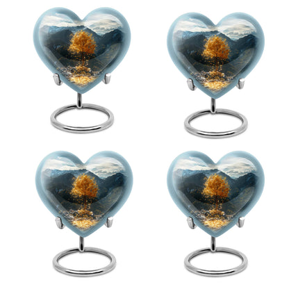 heart-shaped Tree of Life Cremation Urn