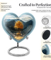 heart-shaped Tree of Life Cremation Urn
