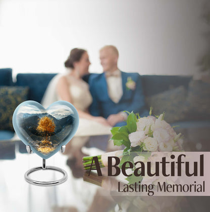 heart-shaped Tree of Life Cremation Urn