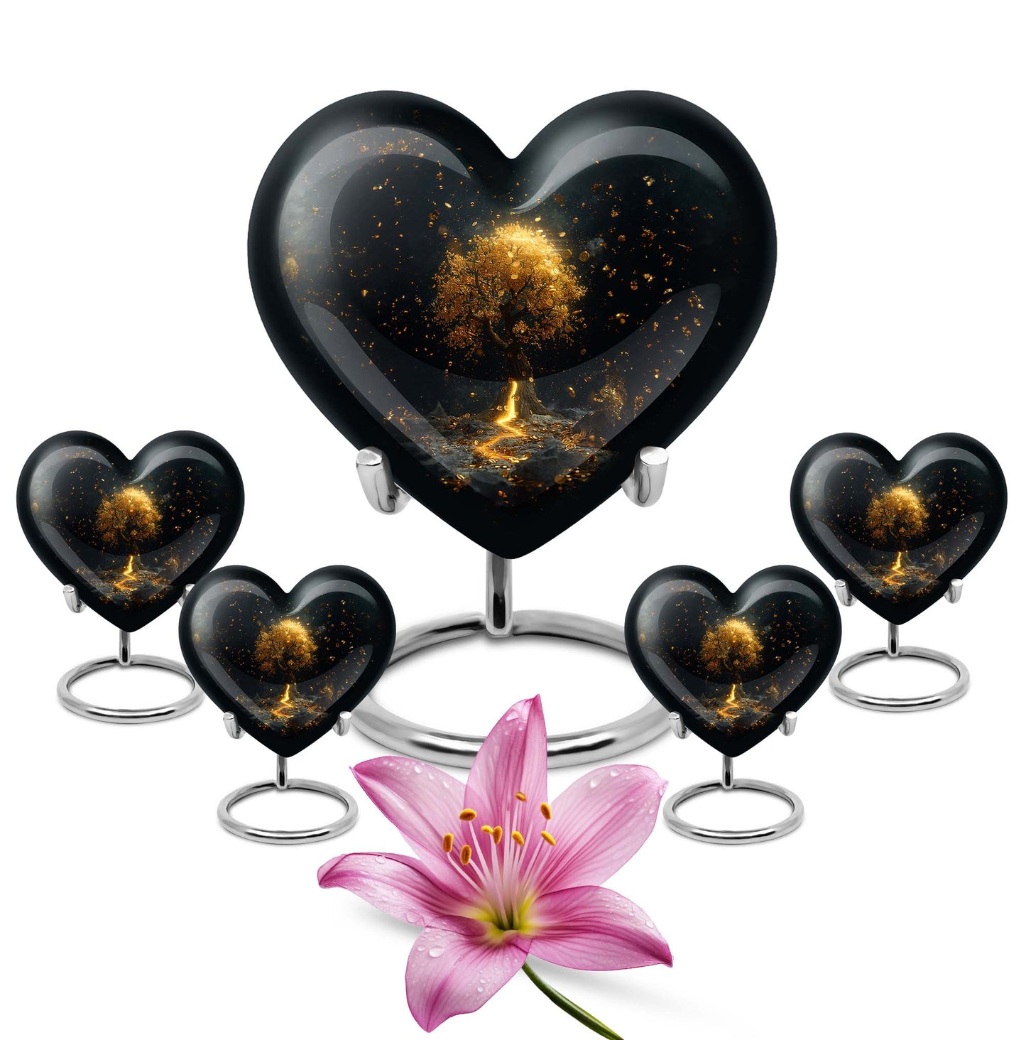 heart-shaped tree of life urn