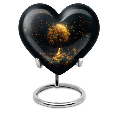 heart-shaped tree of life urn