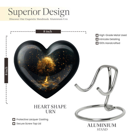 heart-shaped tree of life urn