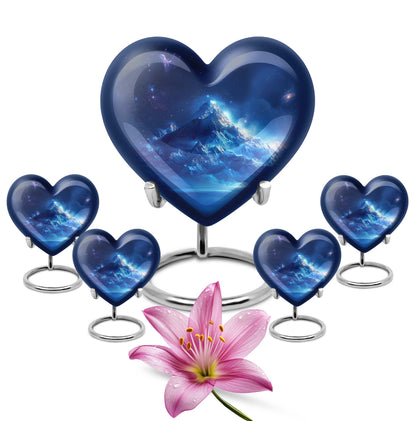 heart-shaped mountains urn