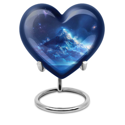 heart-shaped mountains urn