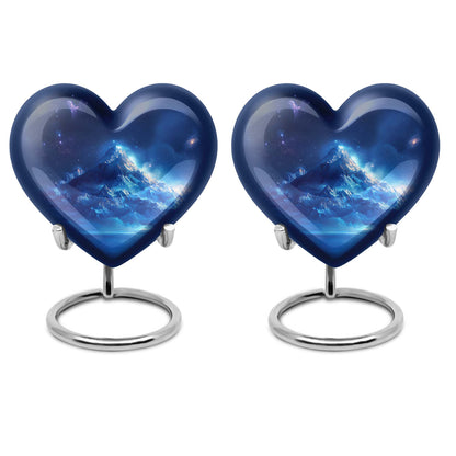 heart-shaped mountains urn
