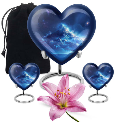 heart-shaped mountains urn