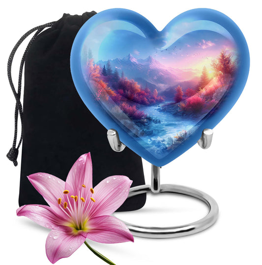 medium size heart-shaped mountains Urn