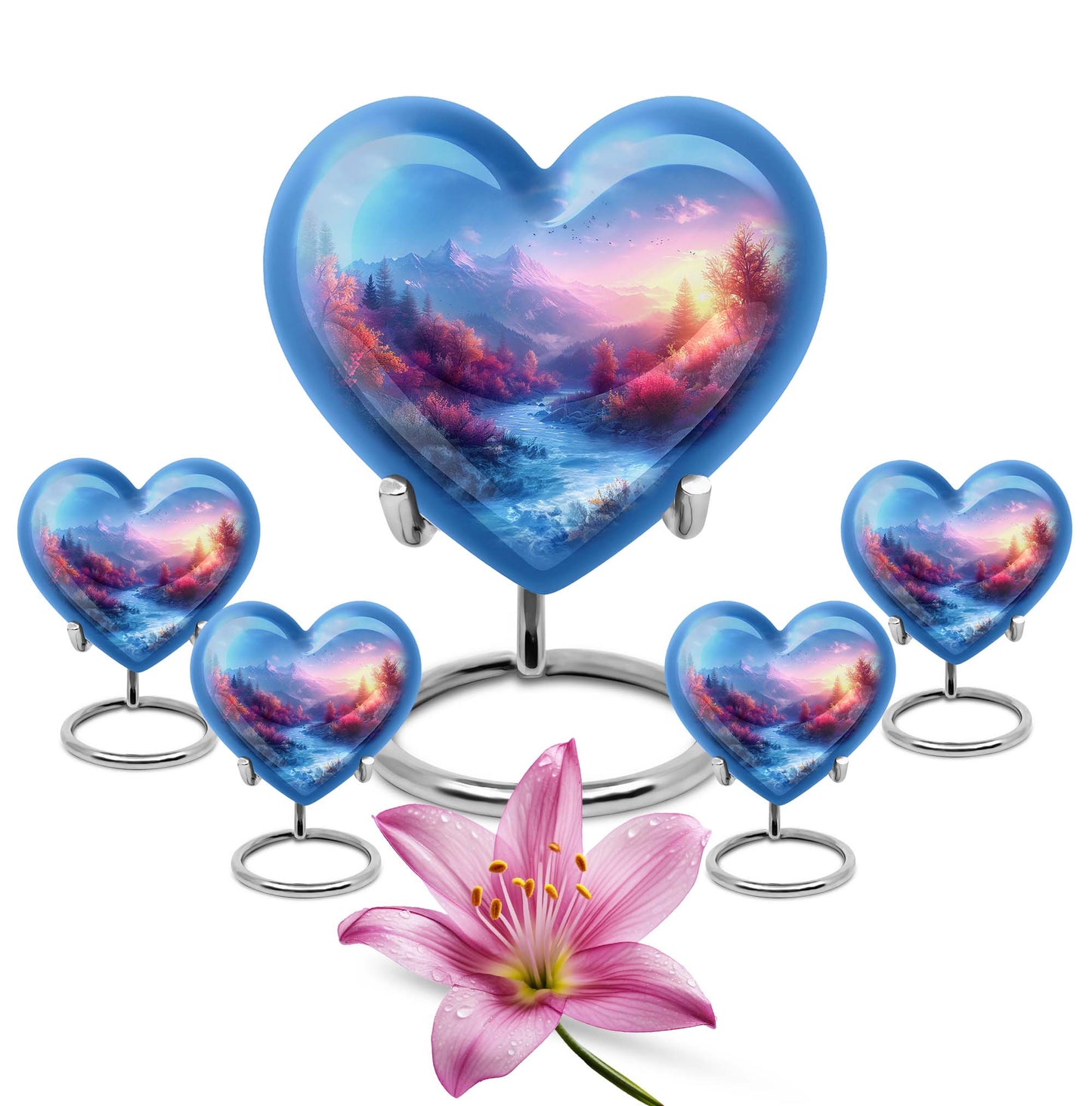 medium size heart-shaped mountains Urn