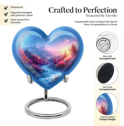 medium size heart-shaped mountains Urn