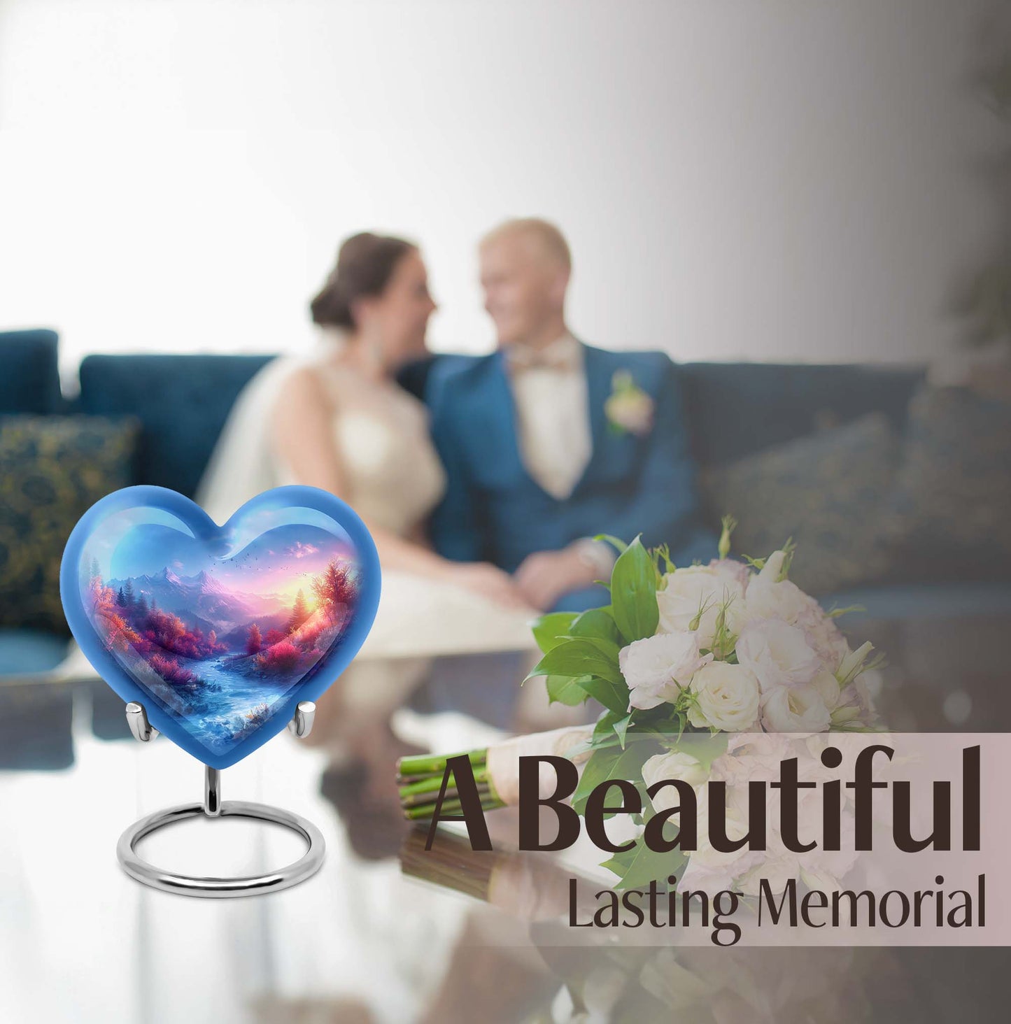 medium size heart-shaped mountains Urn