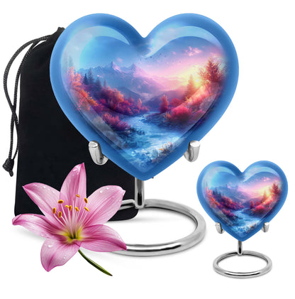 medium size heart-shaped mountains Urn