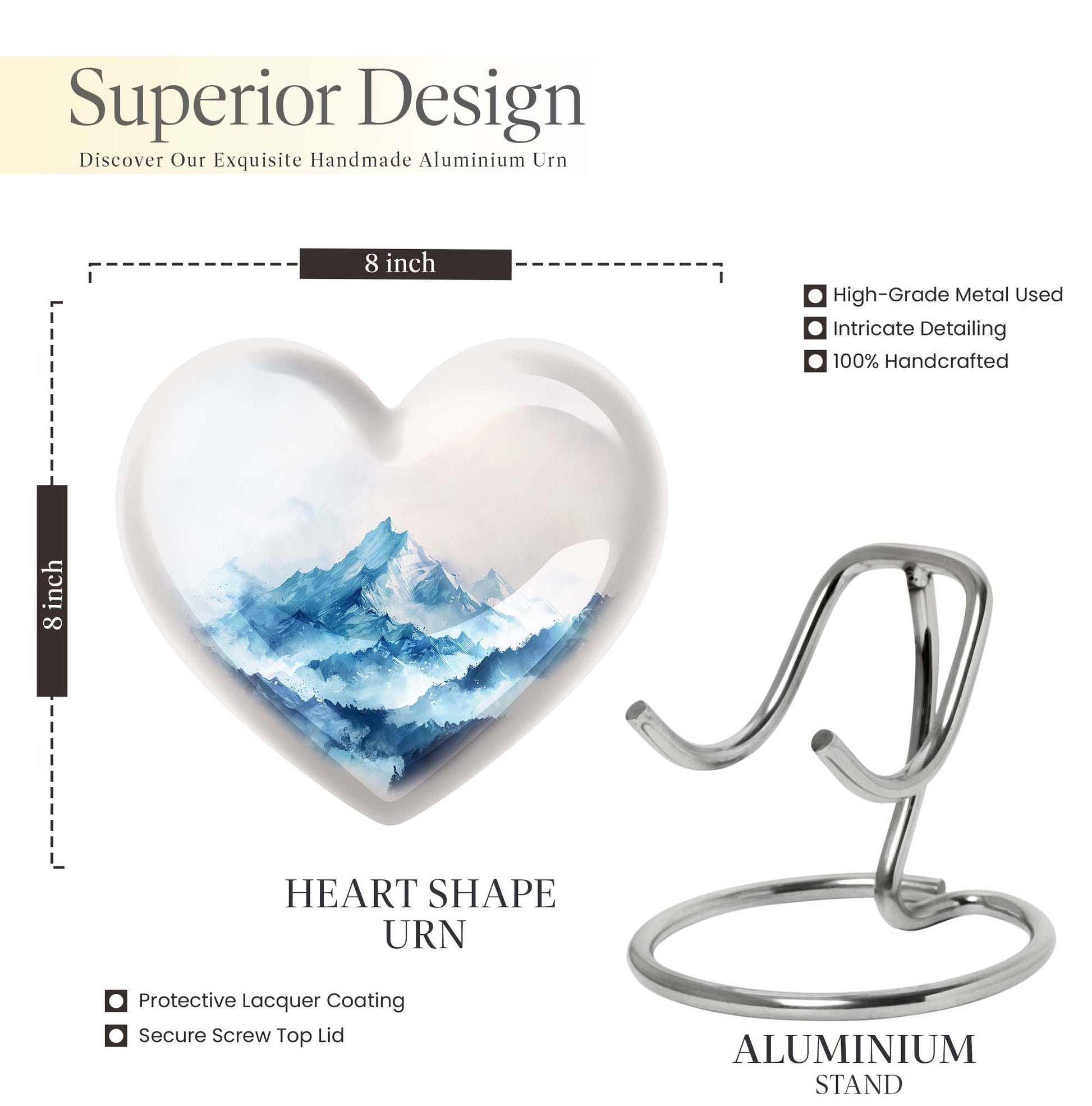 heart funeral urn for mom