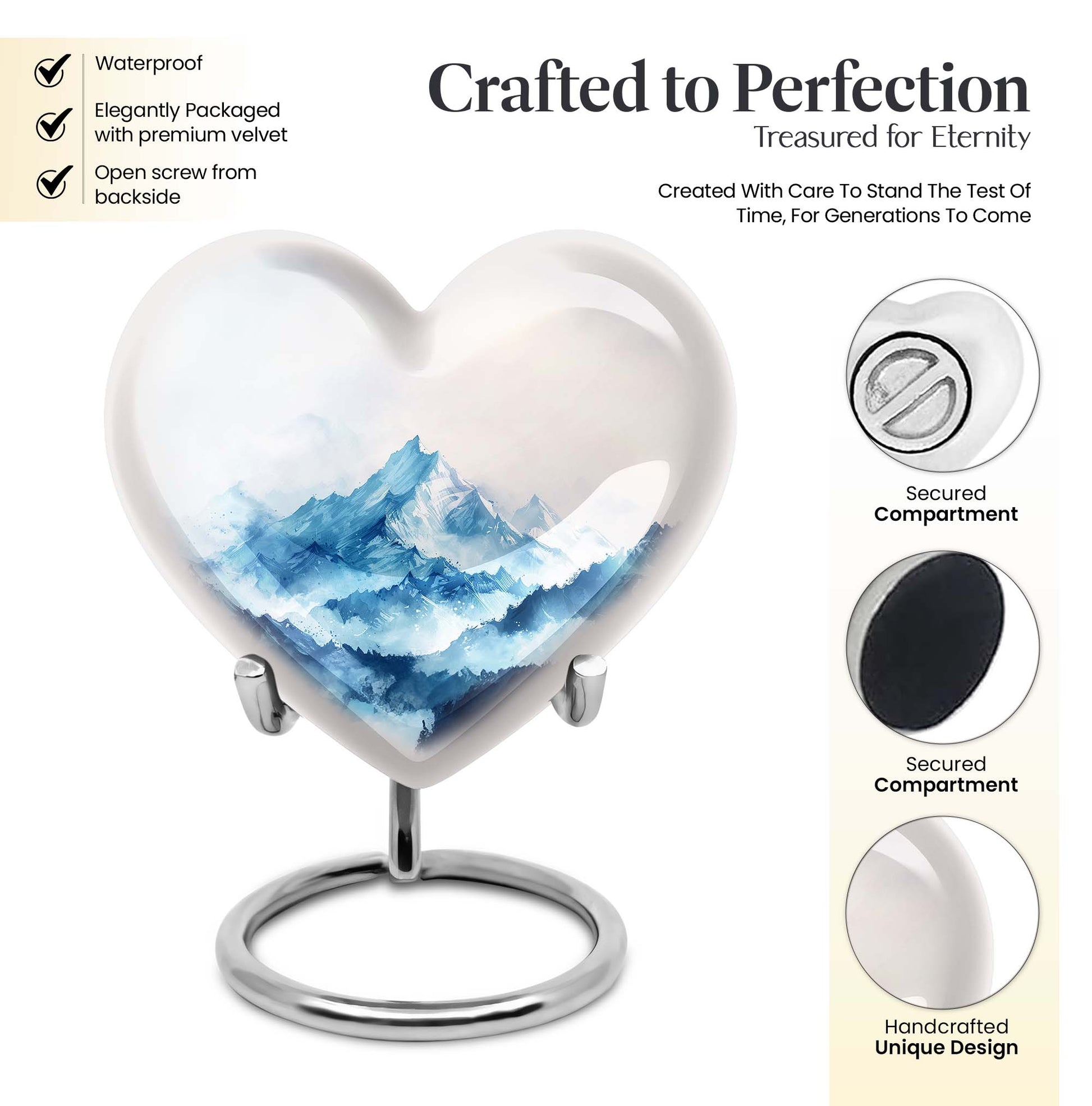 heart funeral urn for mom