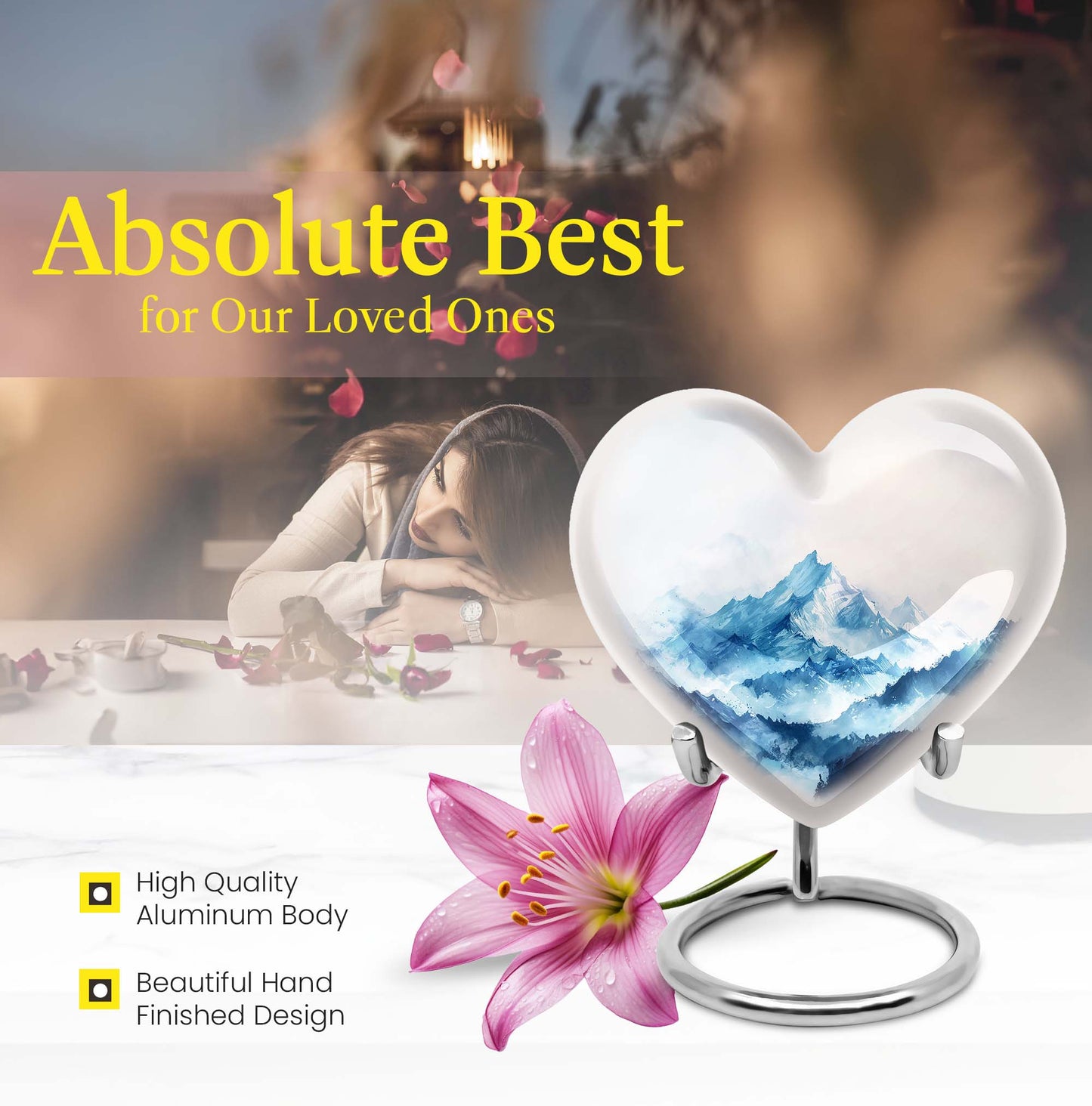 heart funeral urn for mom