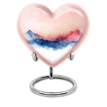  heart-shaped burial urn for adult human ashes