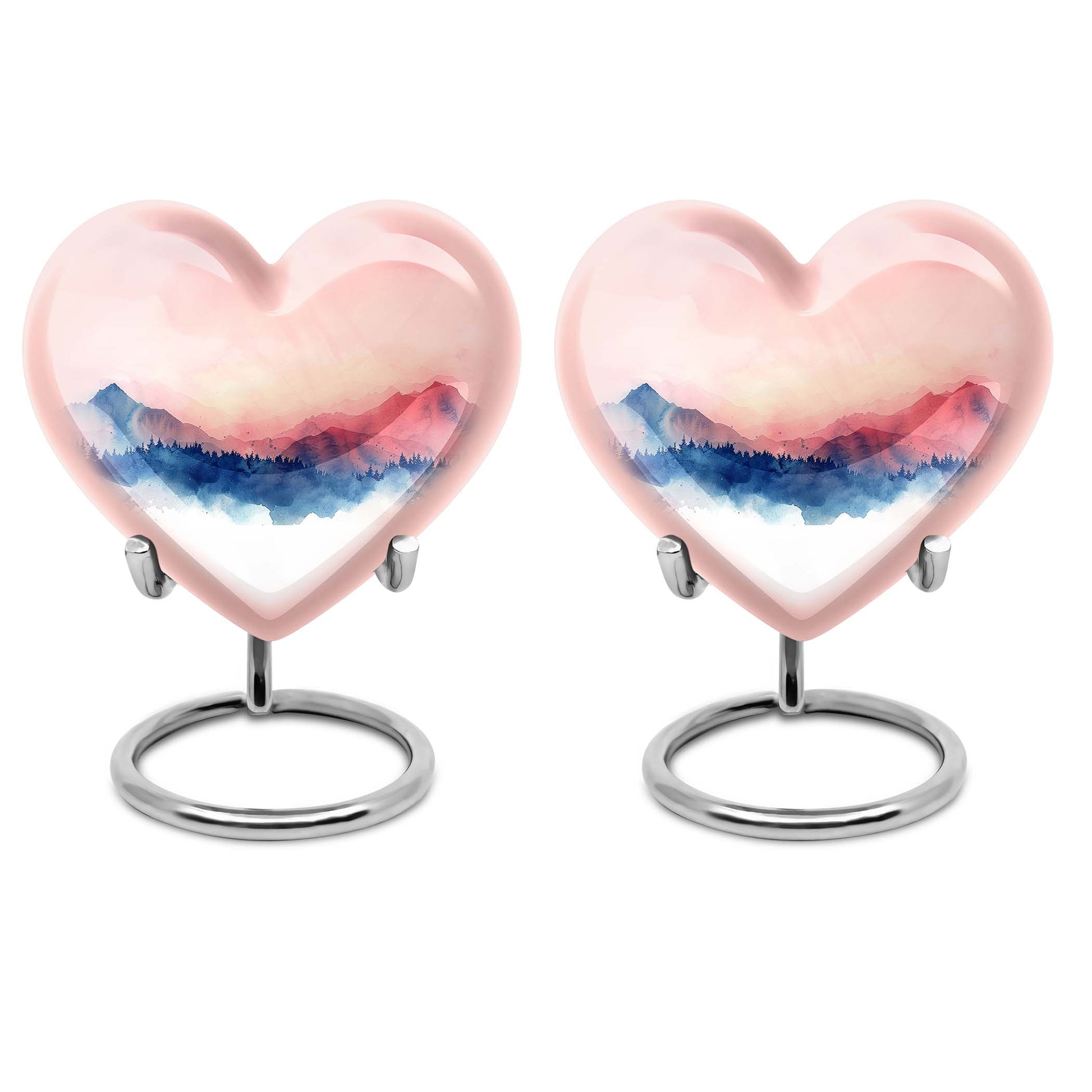  heart-shaped burial urn for adult human ashes