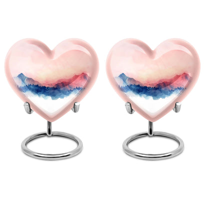  heart-shaped burial urn for adult human ashes