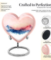  heart-shaped burial urn for adult human ashes